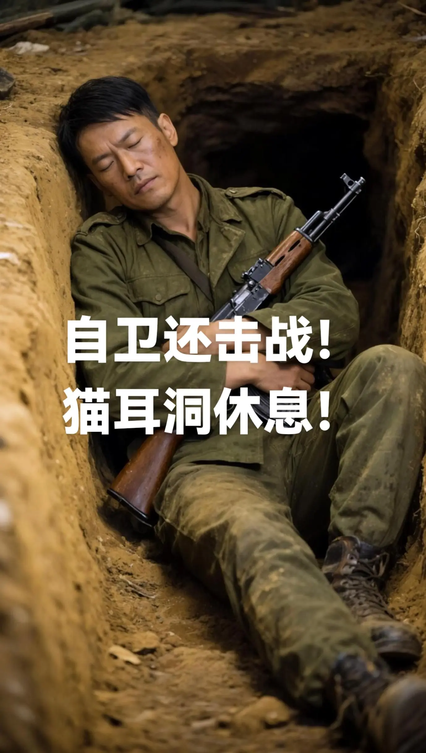 AI战地休憩照 男生肖像写真