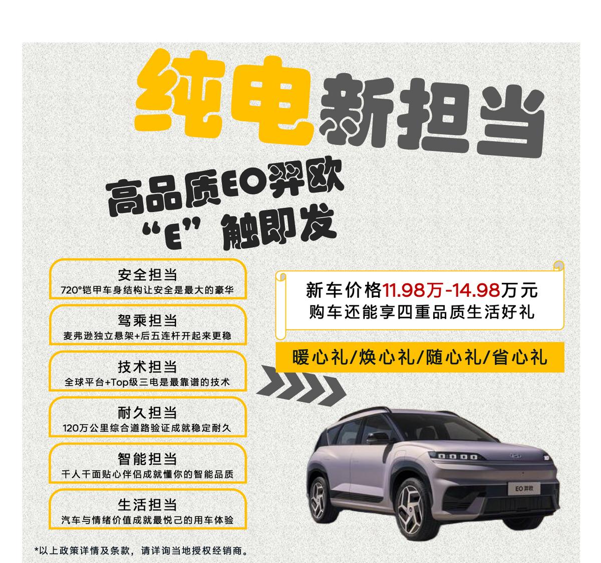 新能源车拼完速度，现在拼的是体系力。北京现代这次倾尽全力推出EO羿欧，不是单点突