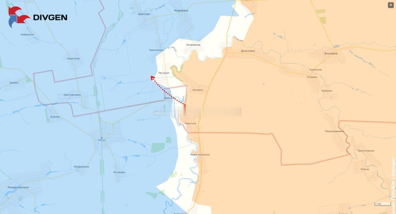波克罗夫西克方向，俄军已强渡扬丘尔河，抵达扎雷奇内地区。

欢迎加入:

俄乌局