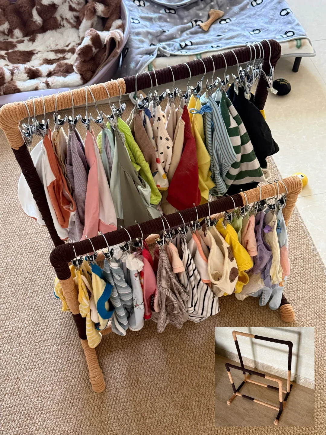 3️⃣0️⃣元手搓宠物衣架🧶diy小狗衣服收纳
