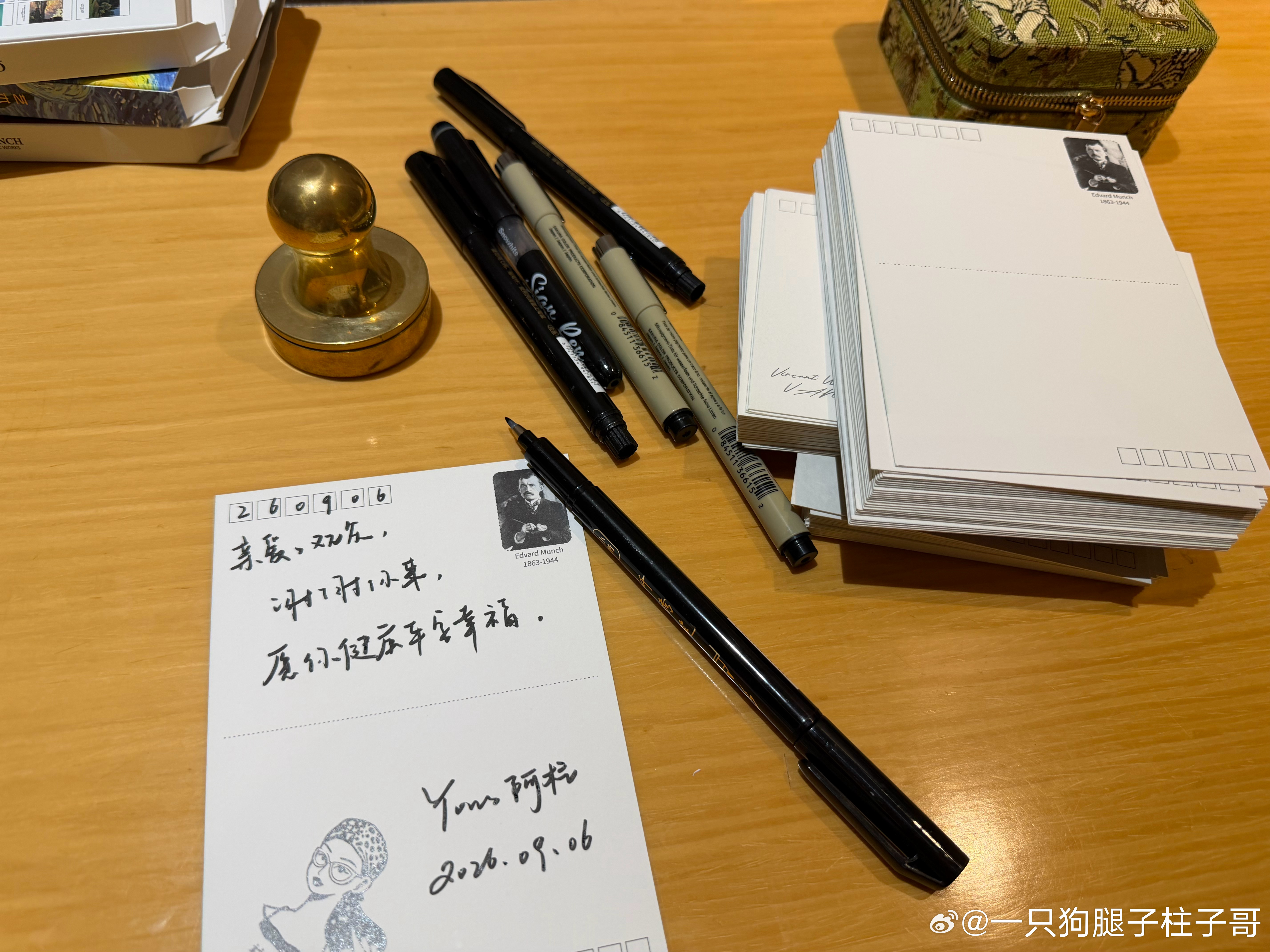 准备写上100张祝福卡片，希望给大家留念[送花花] ---明天来苏州看《南星》演