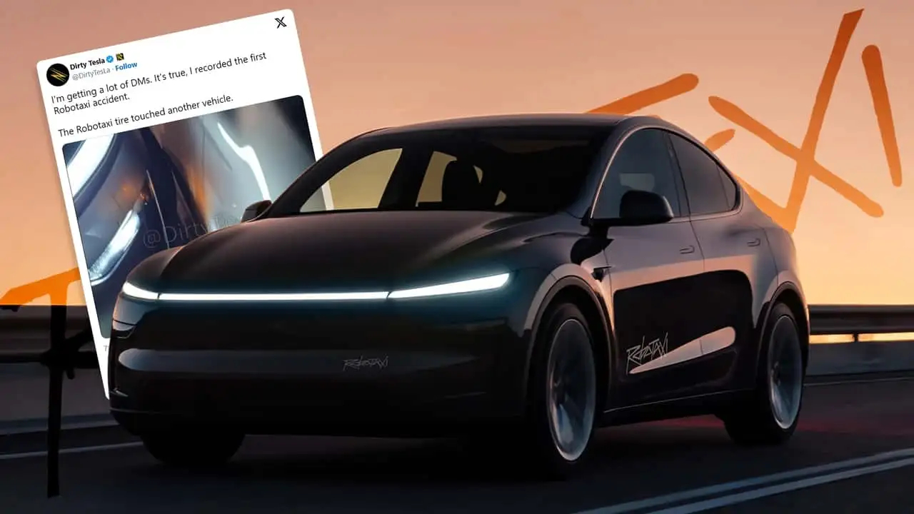 【特斯拉自动驾驶出租车 Robotaxi 首撞：意外擦碰停放车辆】当地时间7月4