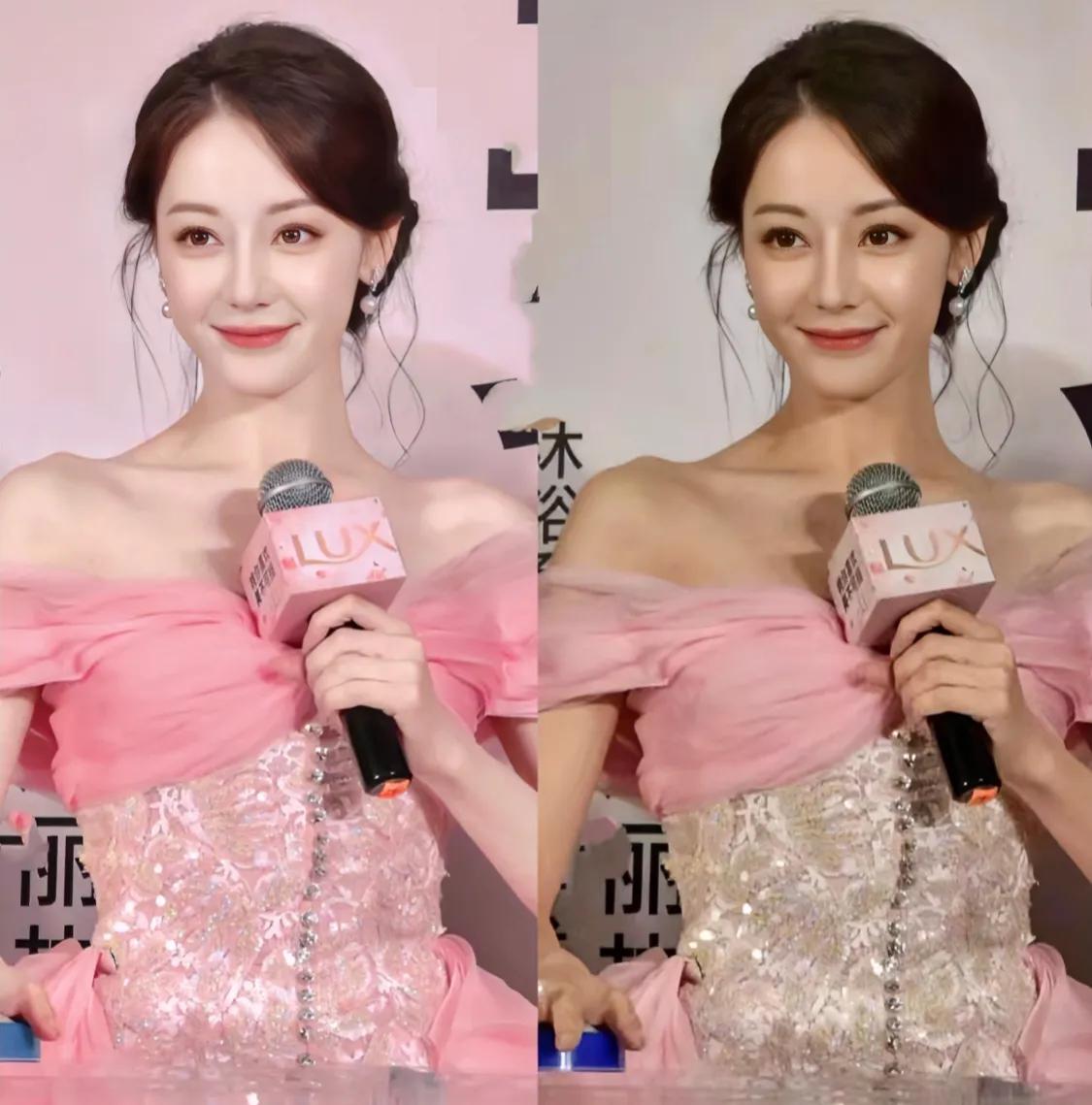 她和精修图就一模一样，很精致，见到就哇~~~原图可能会被拍的比较暗沉，真人是白白