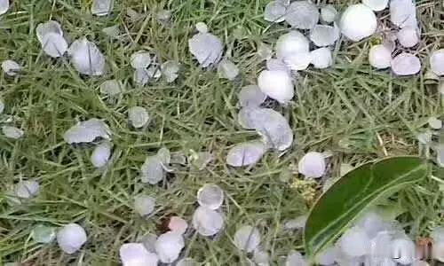 记得我小时候有一个民间的传说，不知道其他的地方有没有这个习俗？
那就是在下冰雹的