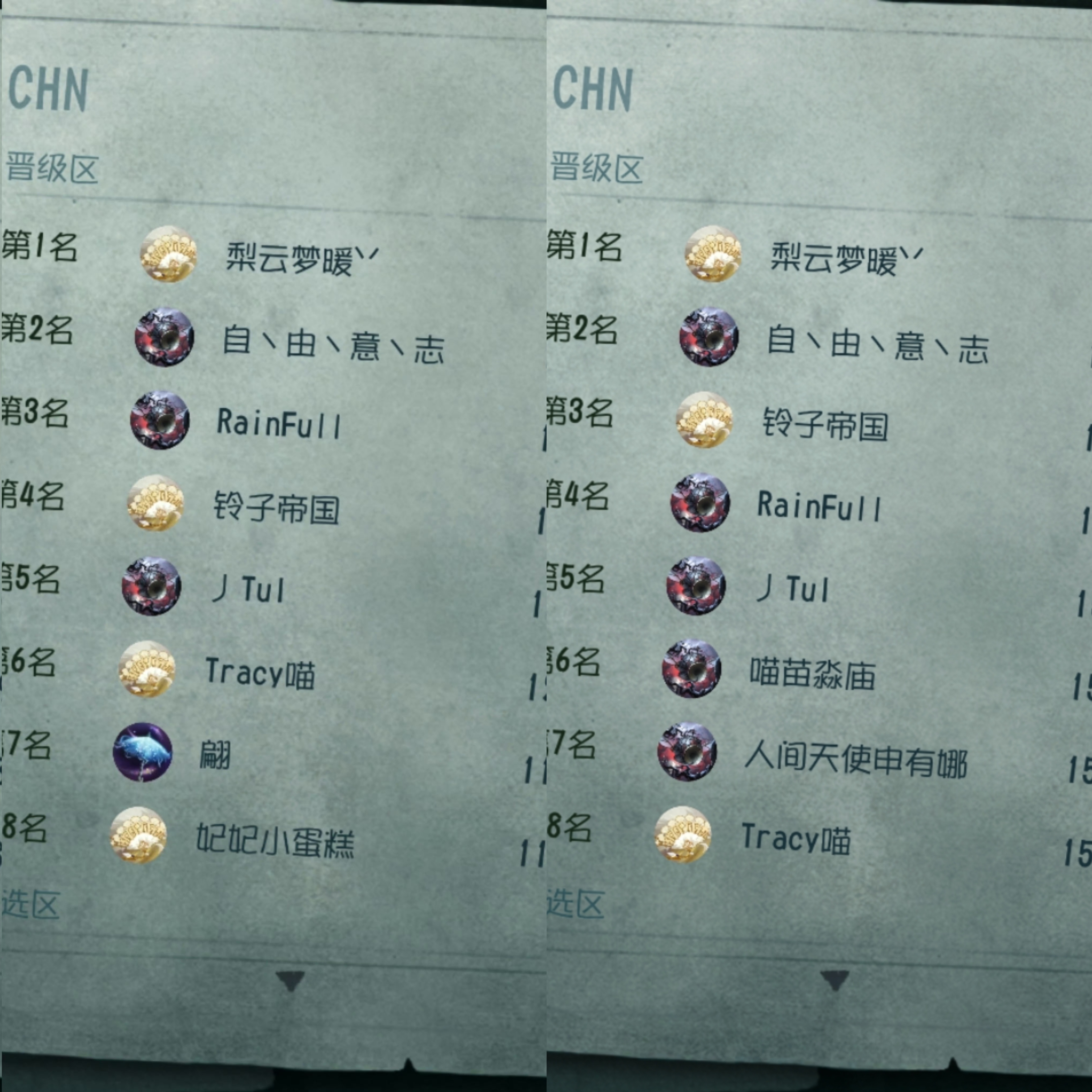【深渊的呼唤Ⅷ（COAⅧ）-遗迹回廊阶段】赛果：DAY5→DAY6 