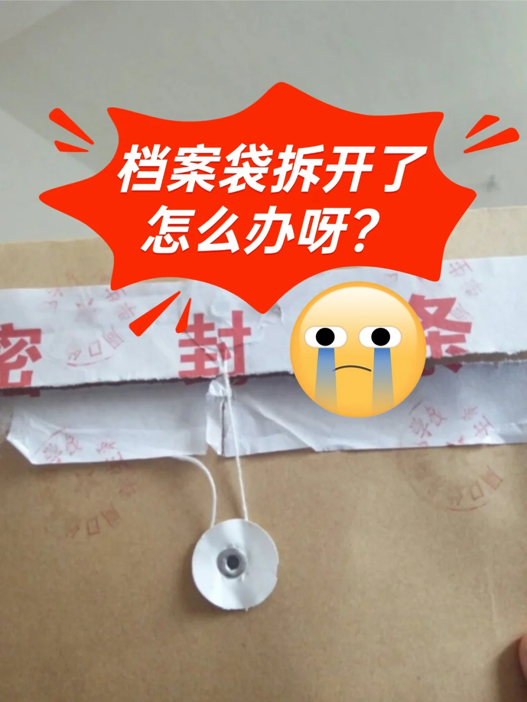 救救~档案袋拆开了怎么办呀？
