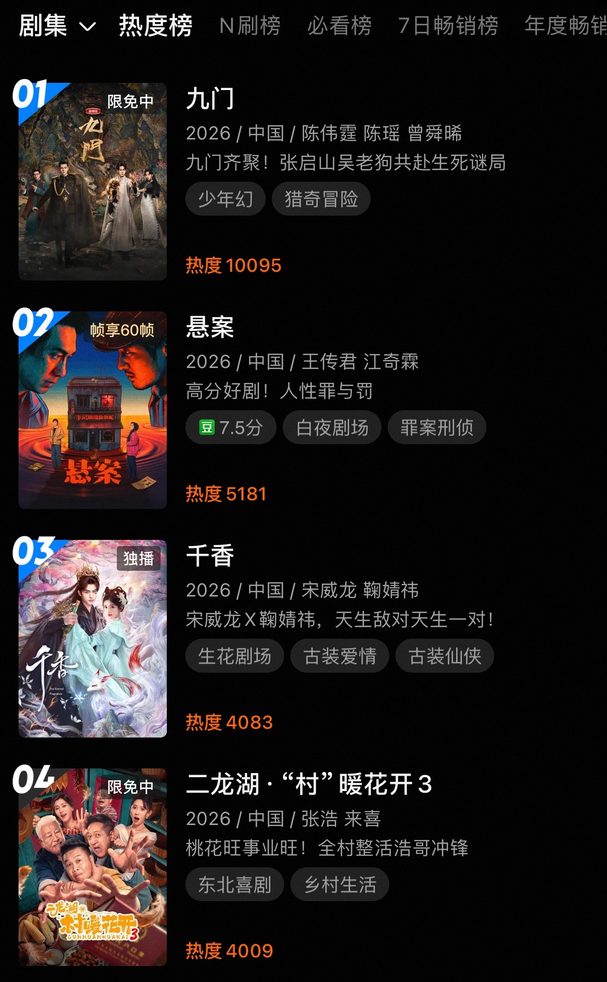 鞠婧祎《千香》优酷榜单古装、爱情、女性爱看登顶TOP1独播/七日畅销TOP2、热