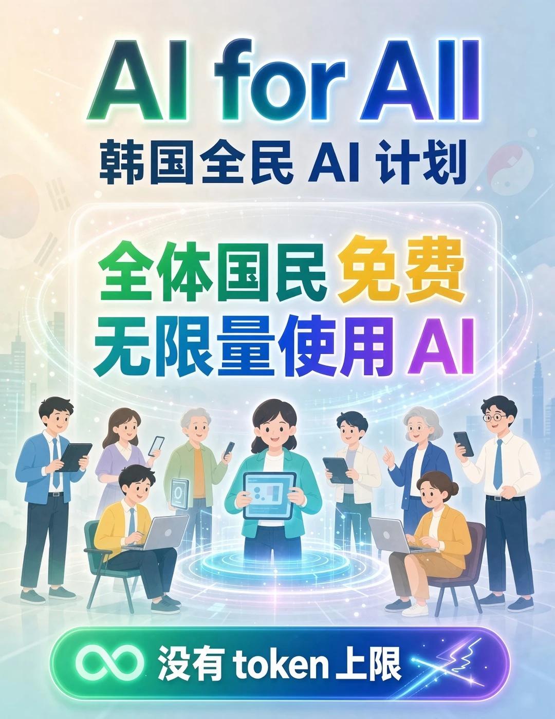 韩国放大招｜全民免费无限量 AI 来了🔥
谁懂啊！韩国直接把 AI 做成公共服