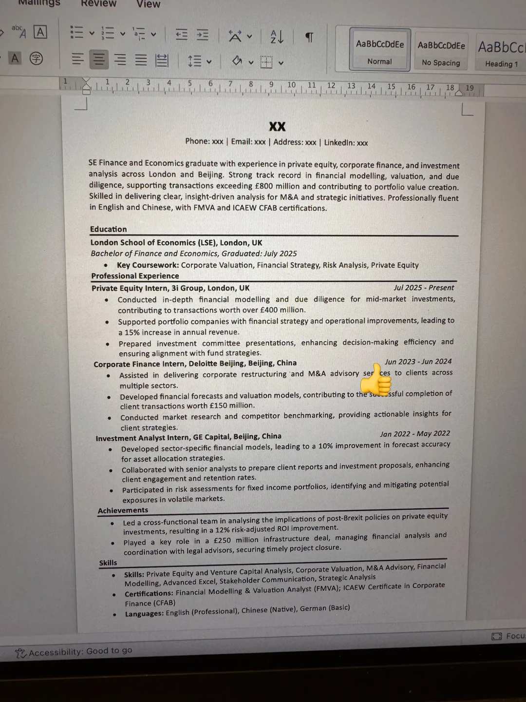 🇬🇧原来HR偏爱的简历长这样‼️