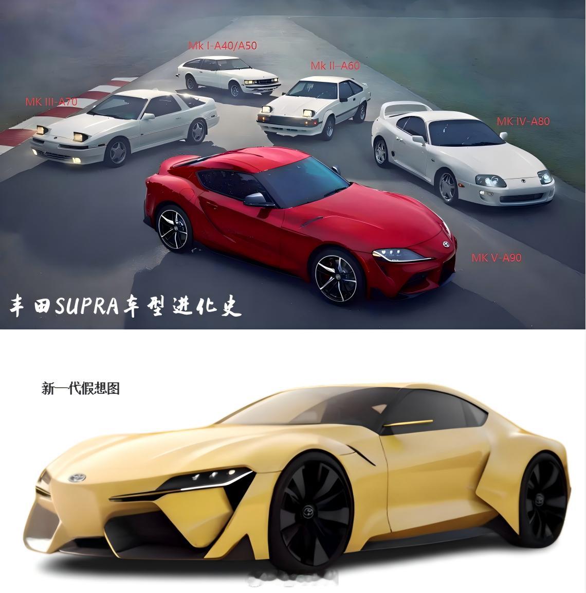 丰田牛魔王Supra再进化假想图  丰田牛魔王Supra养成记：从MK1-A40