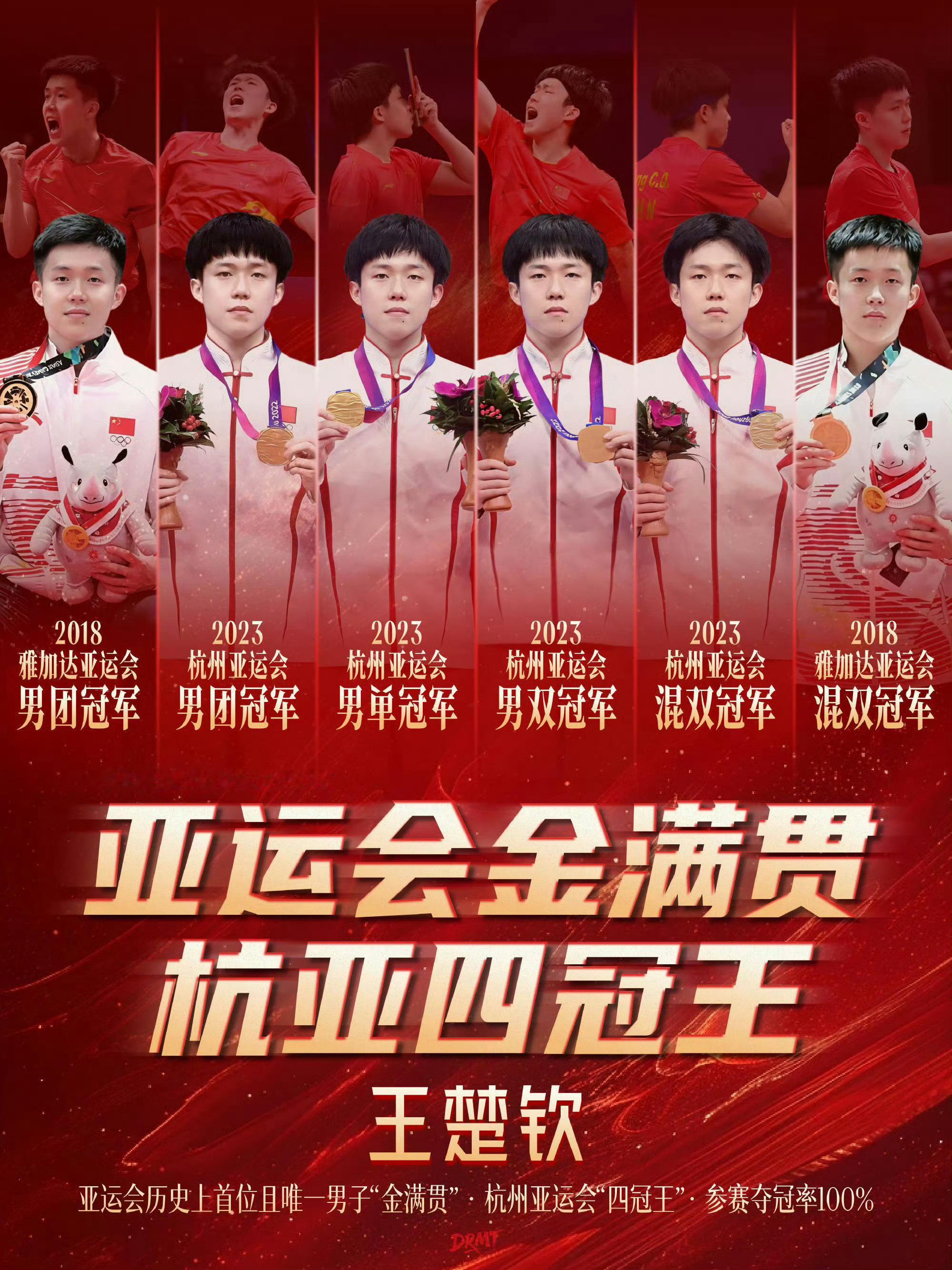 国乒主力兼项已成亚运会隐患 膜拜杭州亚运会四冠王🥇🥇🥇🥇王楚钦