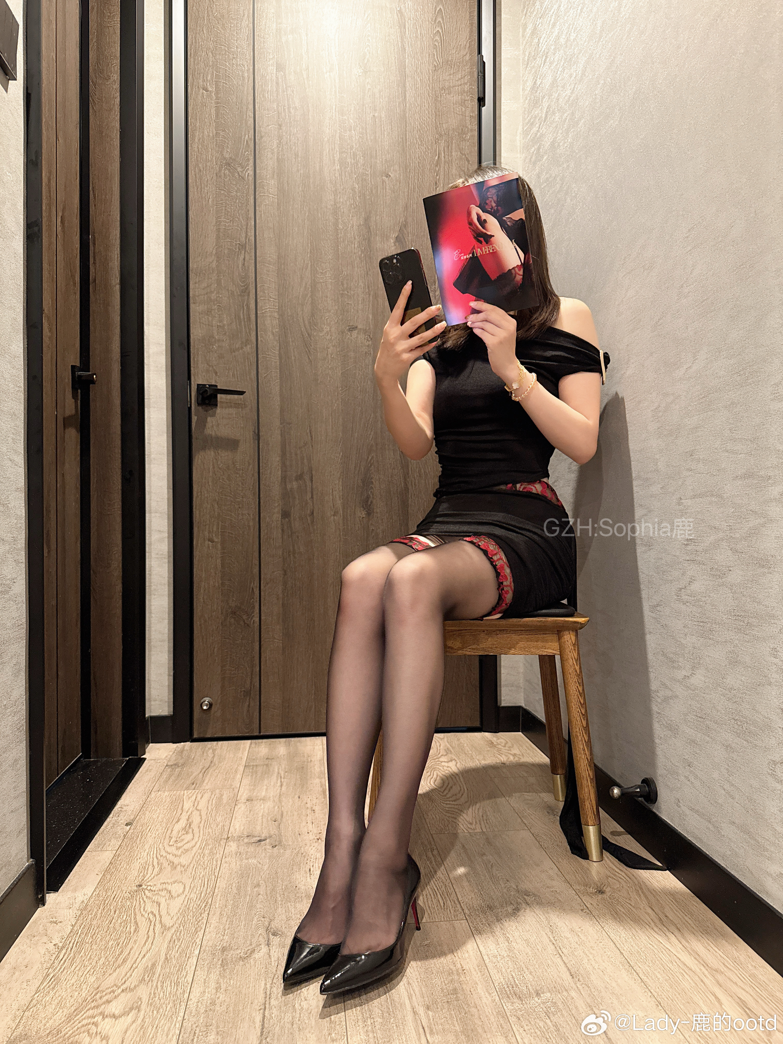 经典红黑配色ootd ​​​