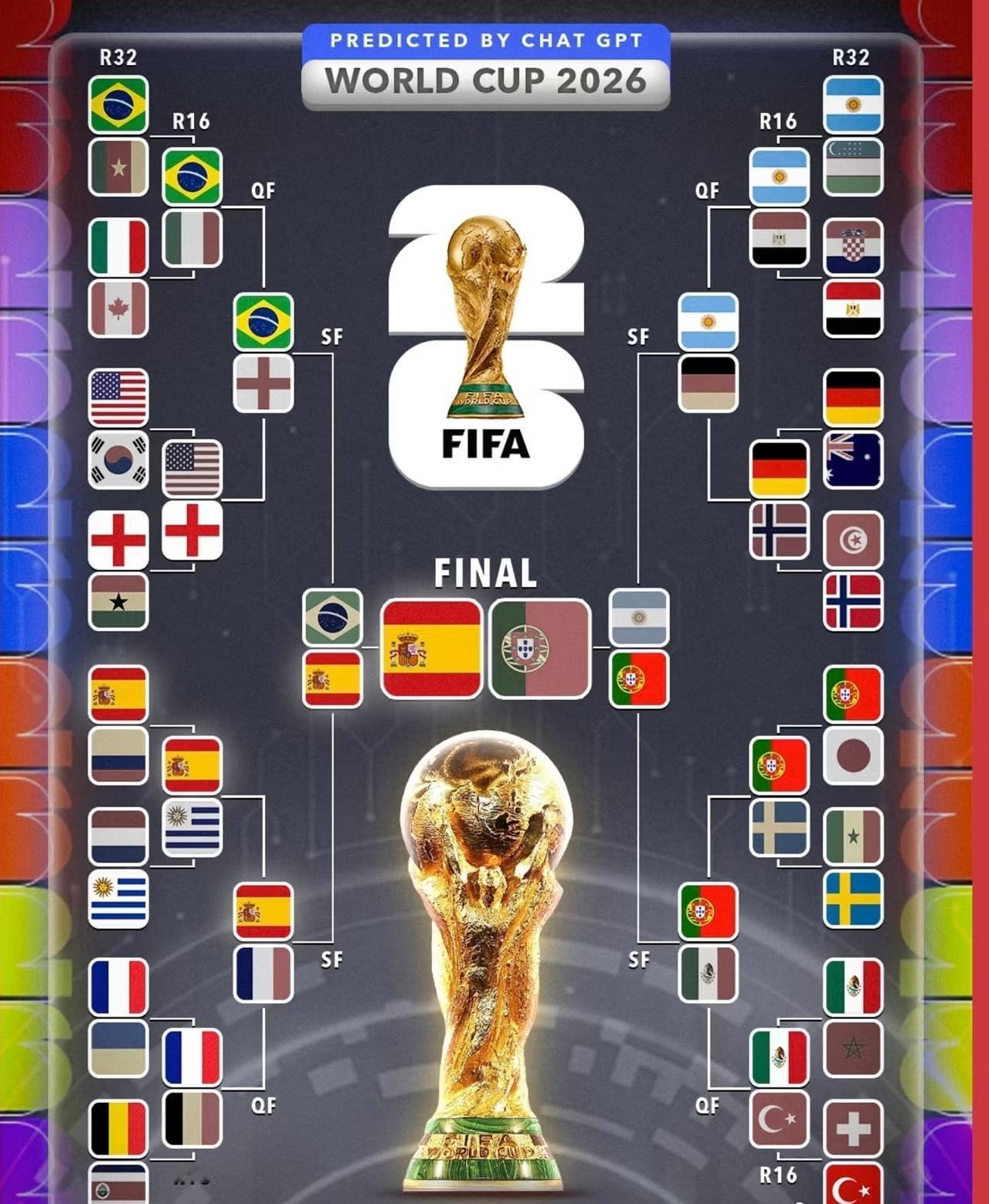 这会是明年世界杯的终极剧本吗？决赛葡萄牙vs西班牙！C罗有可能世界杯封王吗？
如