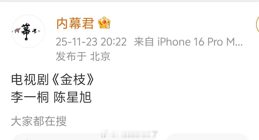 《金枝》的主演是李一桐和陈星旭啊？！这两位合适吗？