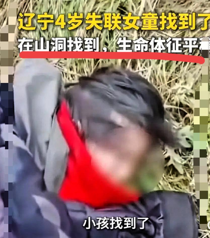 辽宁失踪4岁女童找到了！可她这句哭喊让人揪心

辽宁那失踪的4岁小女孩终于找到了