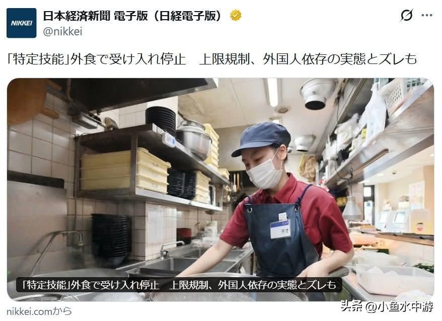 日本餐饮服务业的岗位基本已经被外国人占满了
想来日本工作的人，最好换其他行业，