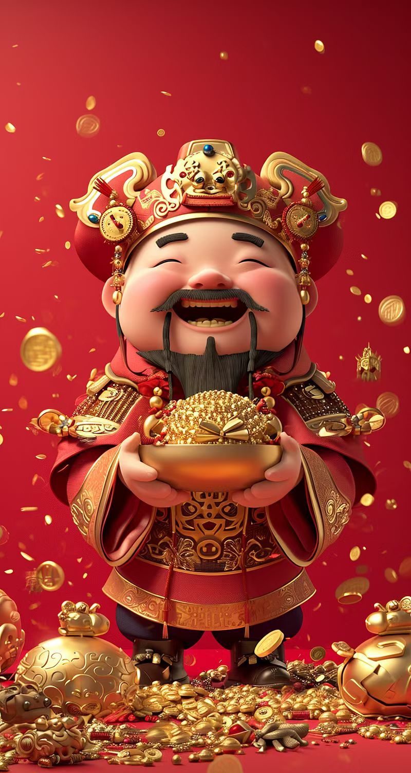 财神住我家，岁岁年年发，一直发一直发！ 