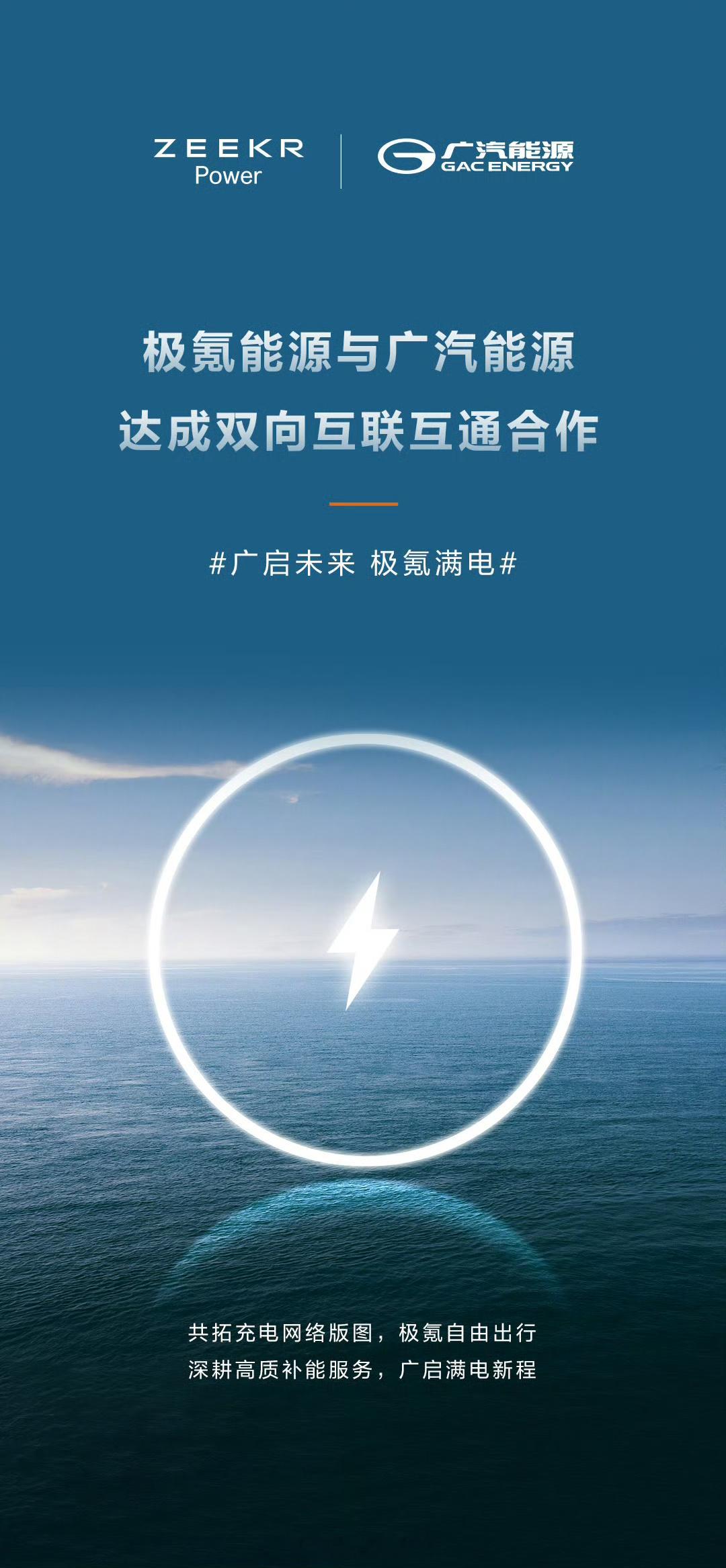 极氪能源与广汽能源达成双向互联互通合作。极氪308_IO新能源汽车 ​​​