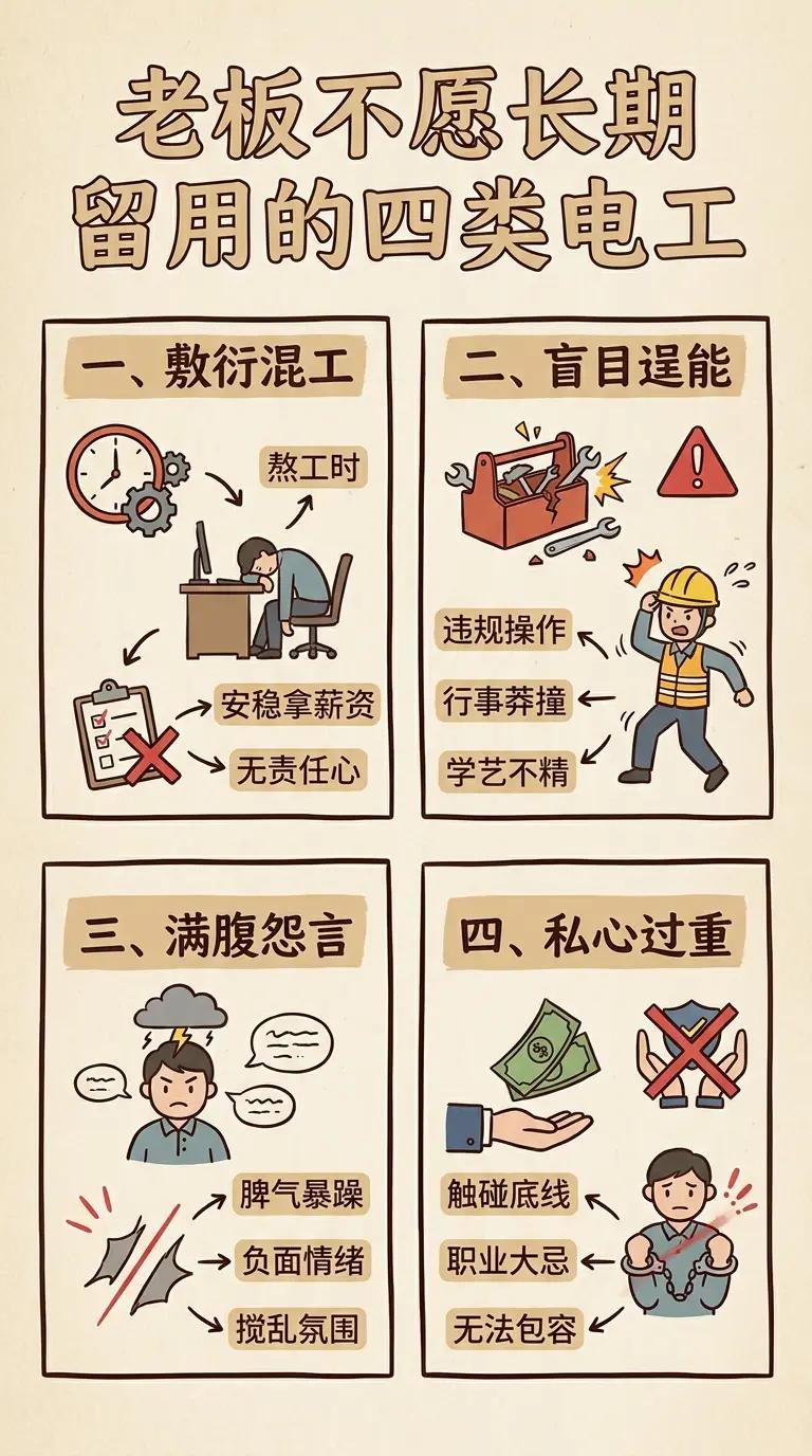 四类不受老板待见的电工，技术再好留不住。电工 电工知识
