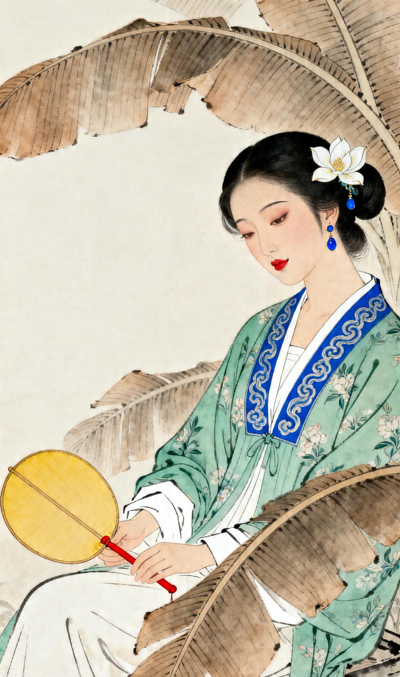 8帧水墨仕女，藏尽中式婉约风雅
一纸丹青，落笔生韵。八幅国风仕女画卷，将古典闺阁