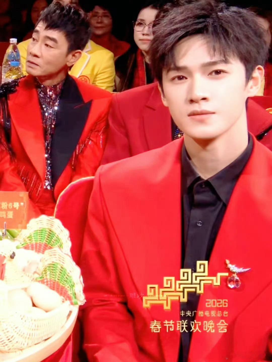 春晚李昀锐在春晚的镜头下，眼睛不小 