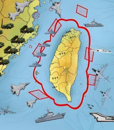 中国现在围岛，已经跟台湾没有关系了！大陆把台湾当做一个诱饵，只要老美敢出动航母或