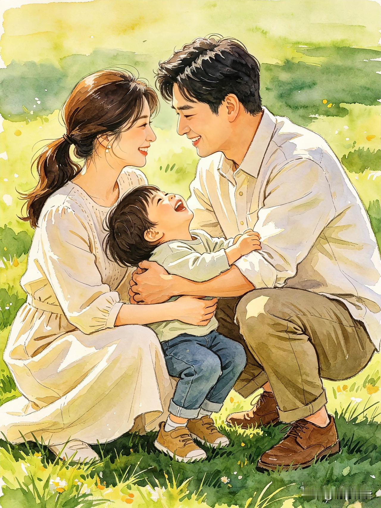 读到这样一段话：
“结婚多年后你会明白，原来不是有了孩子就好了，而是有了孩子，就