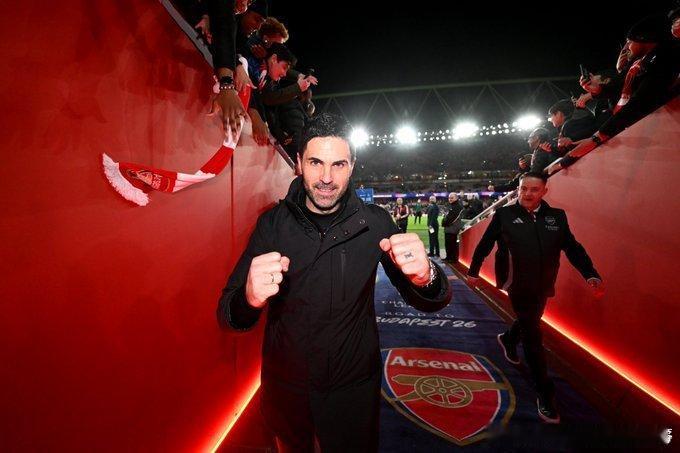 Opta：阿森纳已连续三个赛季闯入欧冠八强。这也是球队历史上第二次达成这样的纪录