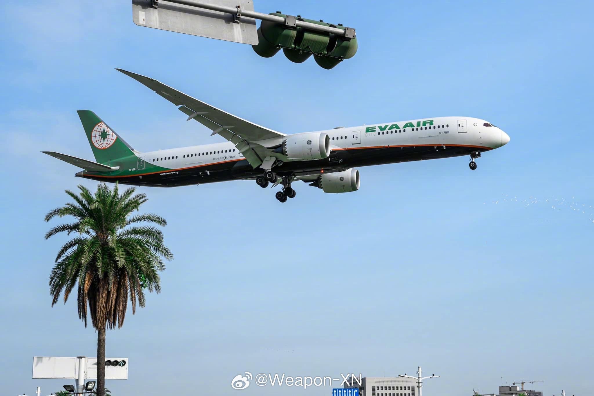 #兵器影像[超话]# 长荣航空包机搭载新加坡赴台训练的星光部队抵达高雄 ​​​