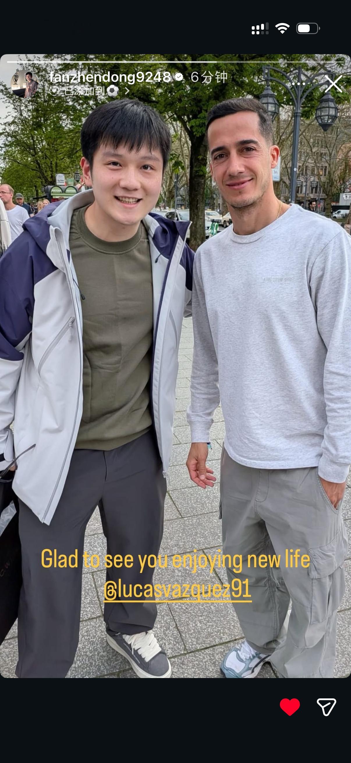 樊振东⚽️樊振东晒与卢卡斯·巴斯克斯合影【20260410】【IG动态】Cr. 