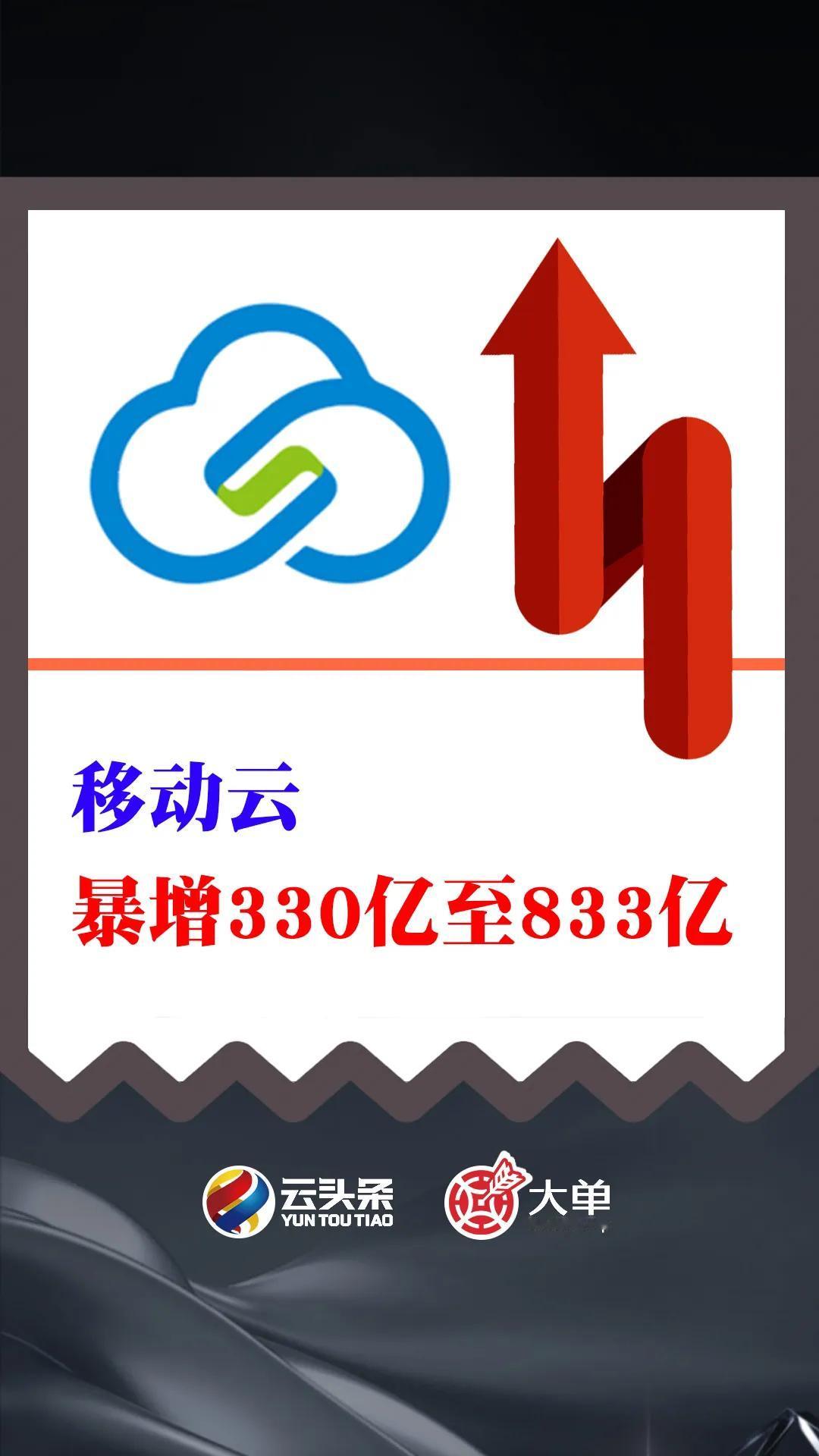 暴增 330 亿至 833 亿：移动云