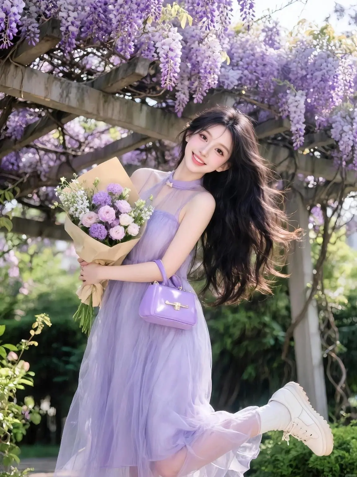 AI紫系森系写真 ai创作 玩法合伙人计划 我在拍特效 AI写真