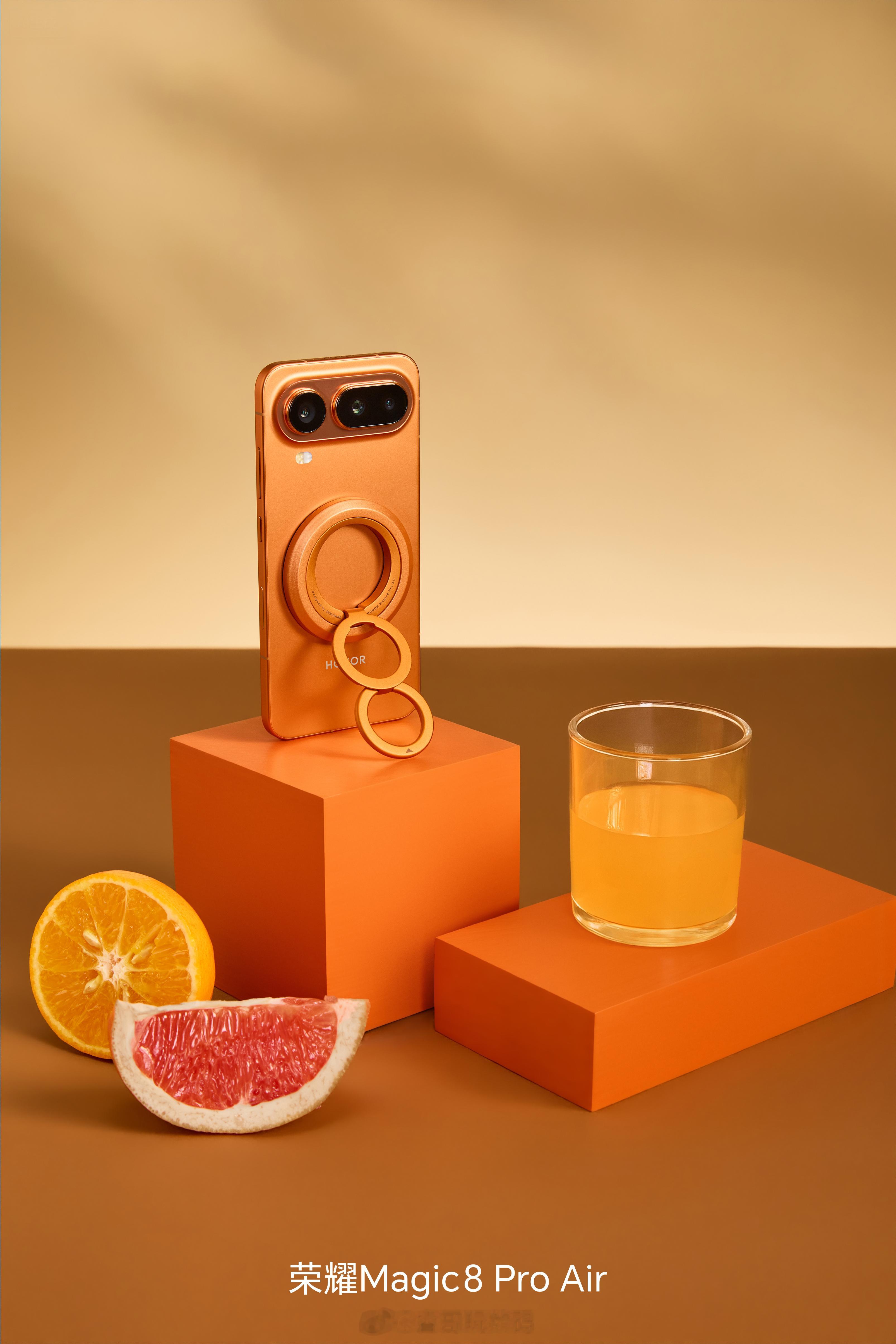 荣耀Magic8 Pro Air 上新多彩甜甜圈手机支架，机身同色很协调，百变形