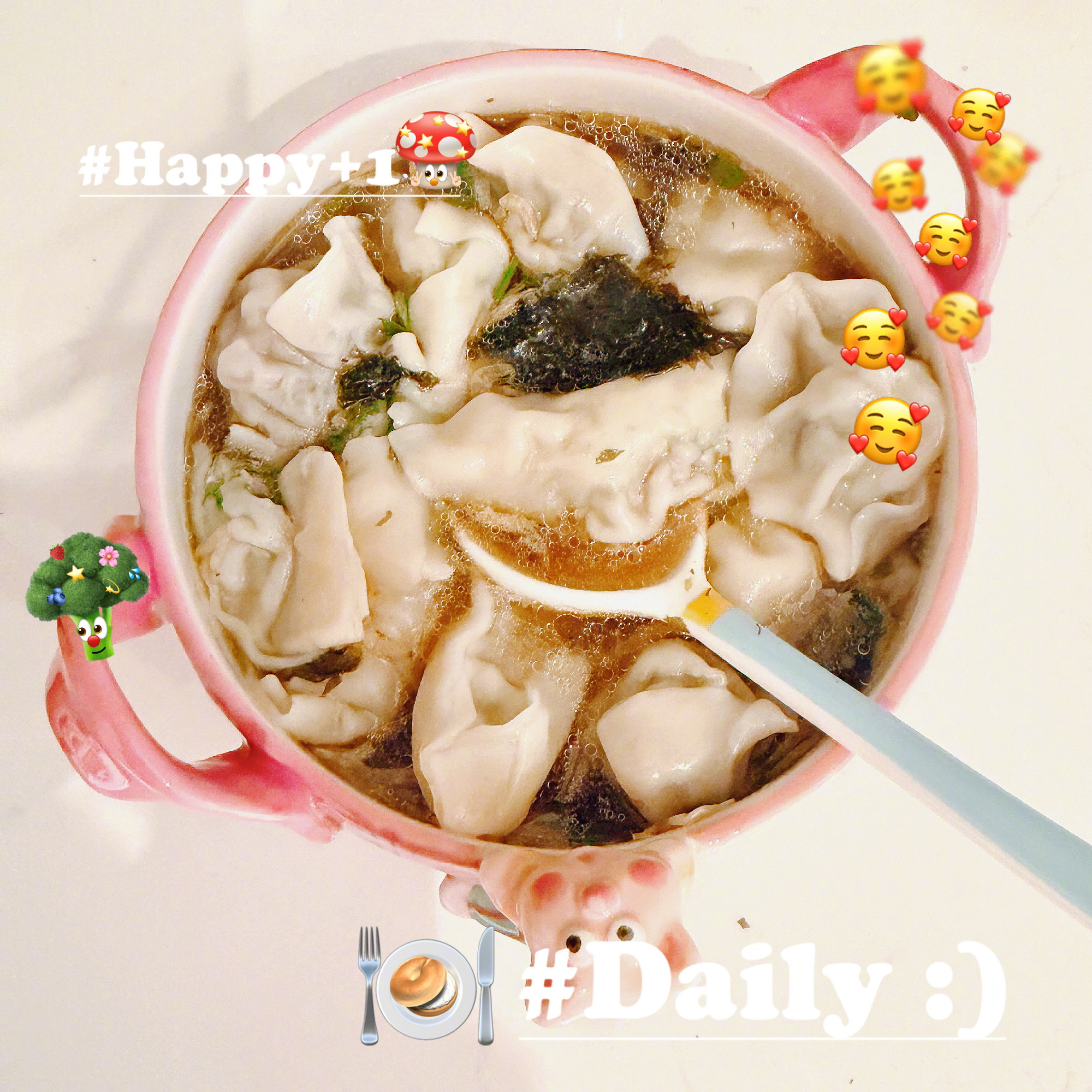 白鹿饺子露馅了白鹿空降超话，起床做饭了，还晒出了自己吃的饺子，虽然饺子露馅了，但