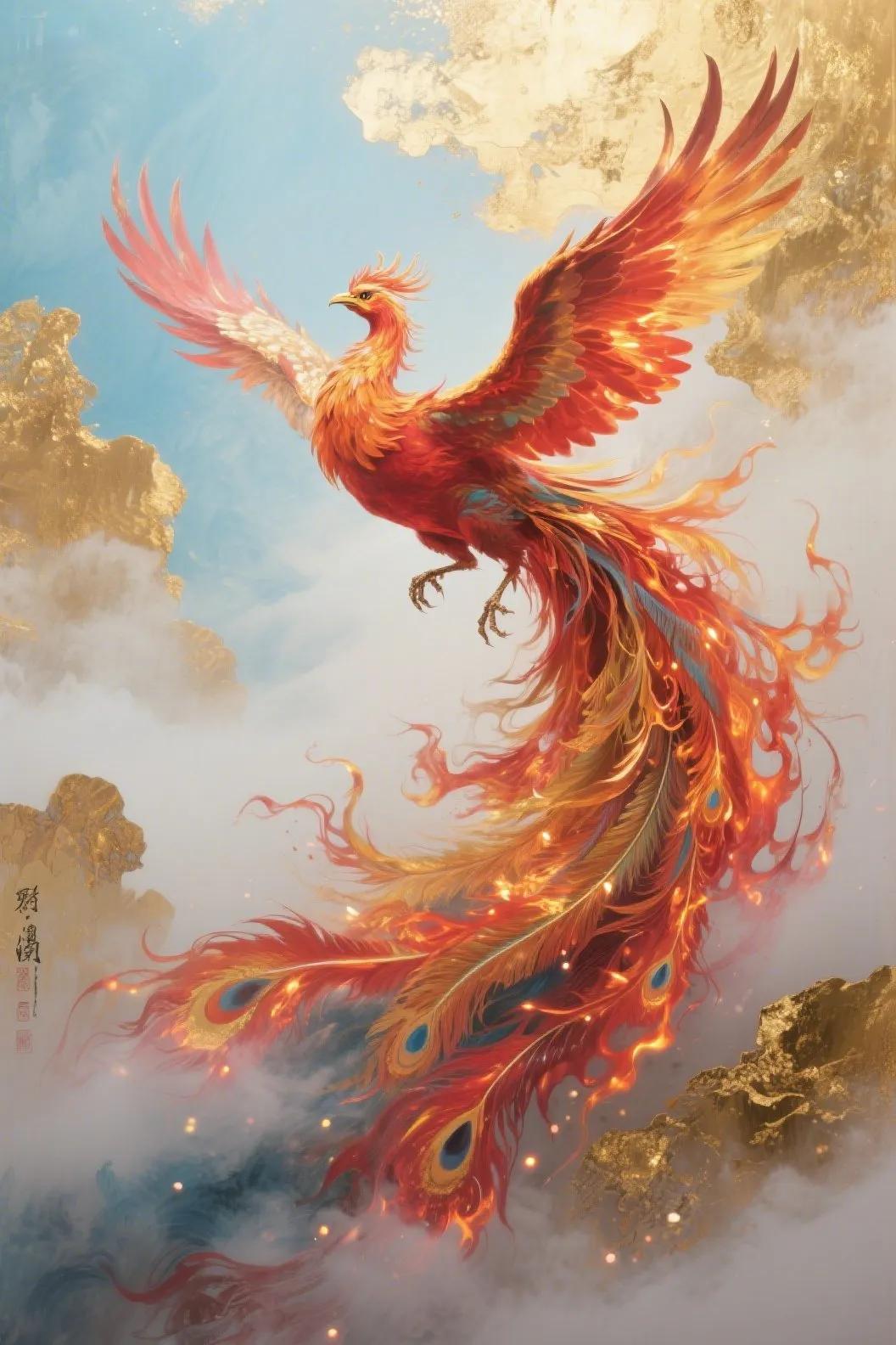 遇见凤凰啦！希望我和家人们都能如意顺遂、福泽长久、幸福安康，一直被美好环绕[祈祷