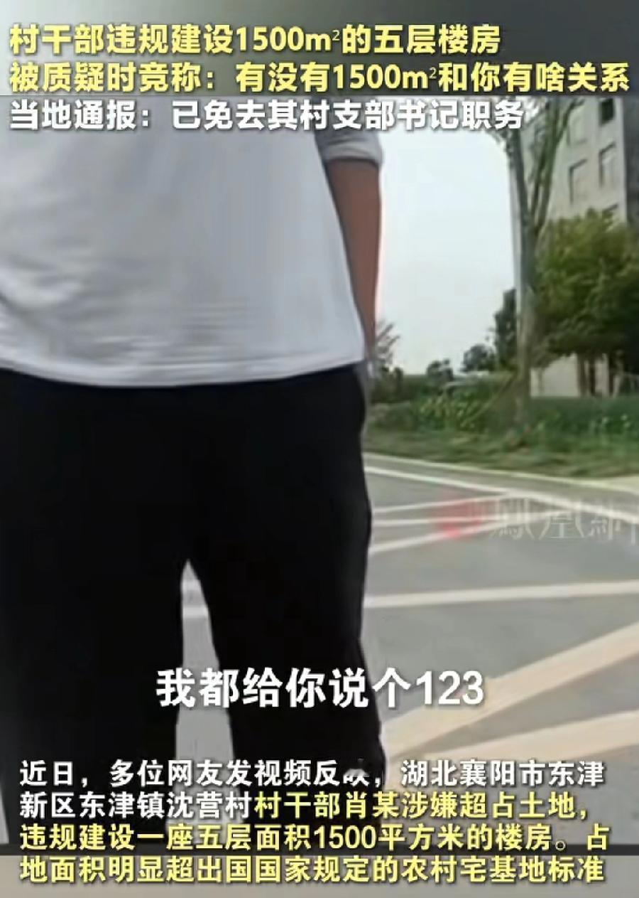 襄阳违建村支书肖某，村法人叫肖清云，不知道是不是同一个人，肖某威胁123时，看穿