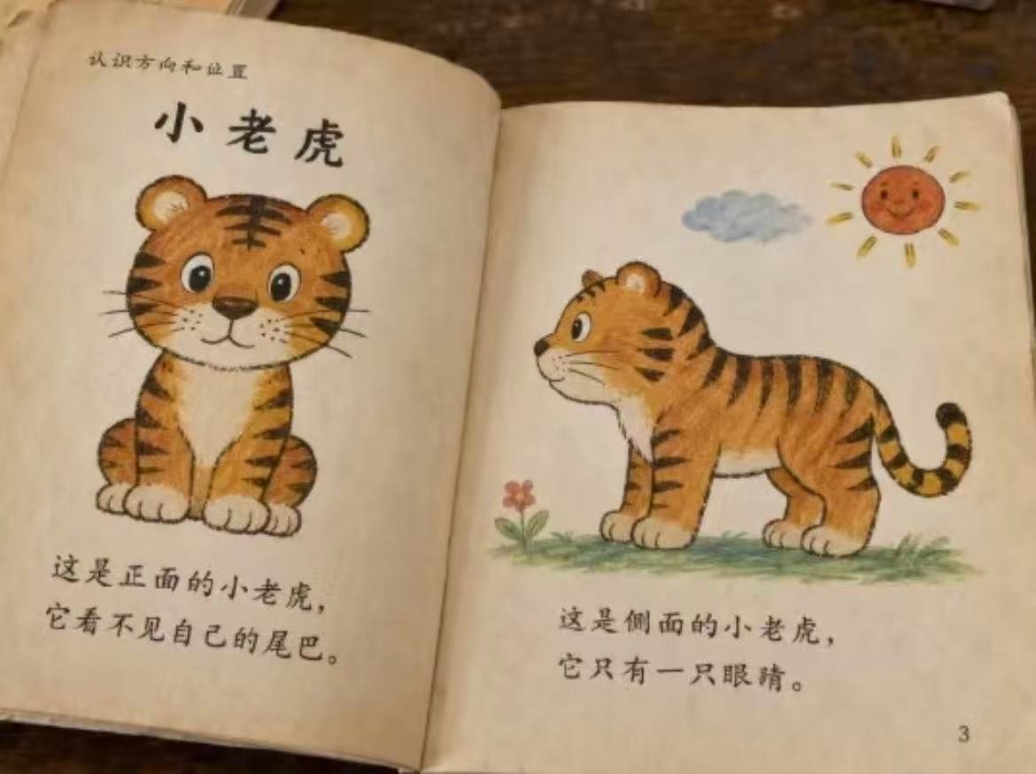 两只老虎的歌词终于解密了所以歌词的意思是，正面画老虎看不见尾巴，侧面画老虎又看不