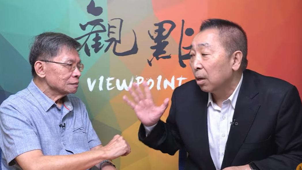 唐湘龙专访沈富雄，谈到两岸话题时，沈富雄说：“如果有一天台湾的民意超过50%，说