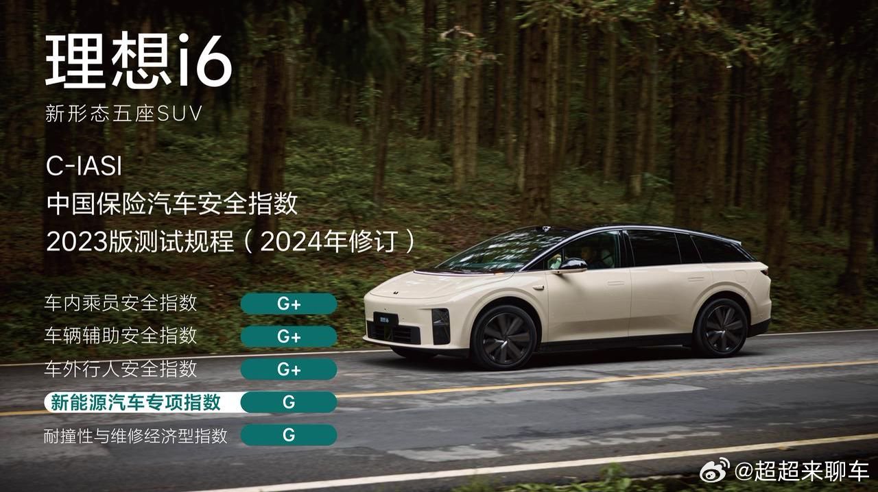 理想i6拿下三大权威认证大满贯理想i6这次真把安全大满贯给凑齐了！C-NCAP五