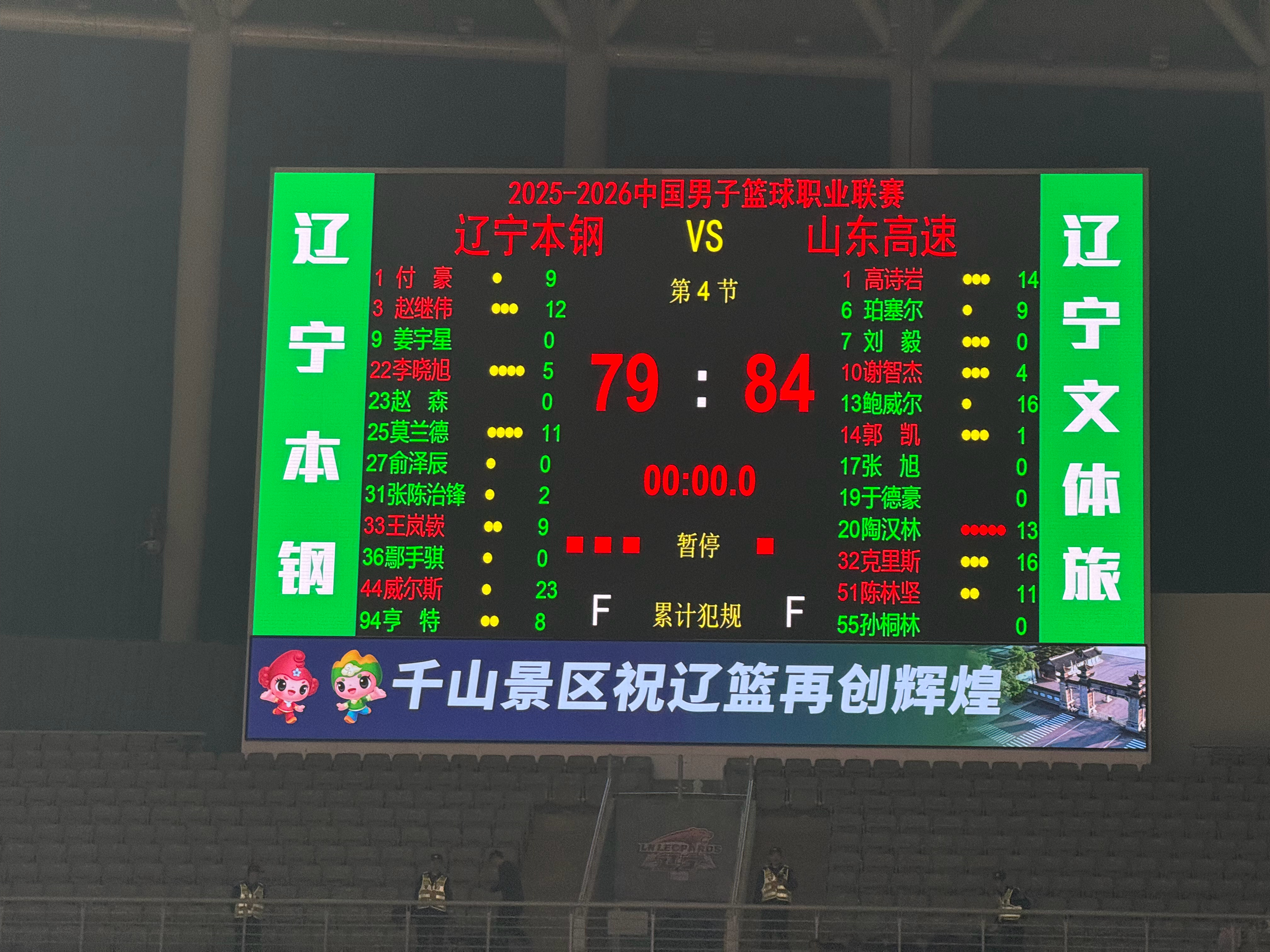 辽宁男篮79-84不敌山东男篮，连续三场都是差一口气。辽宁男篮vs山东男篮