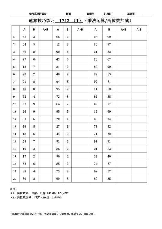 资料分析速算练习1742