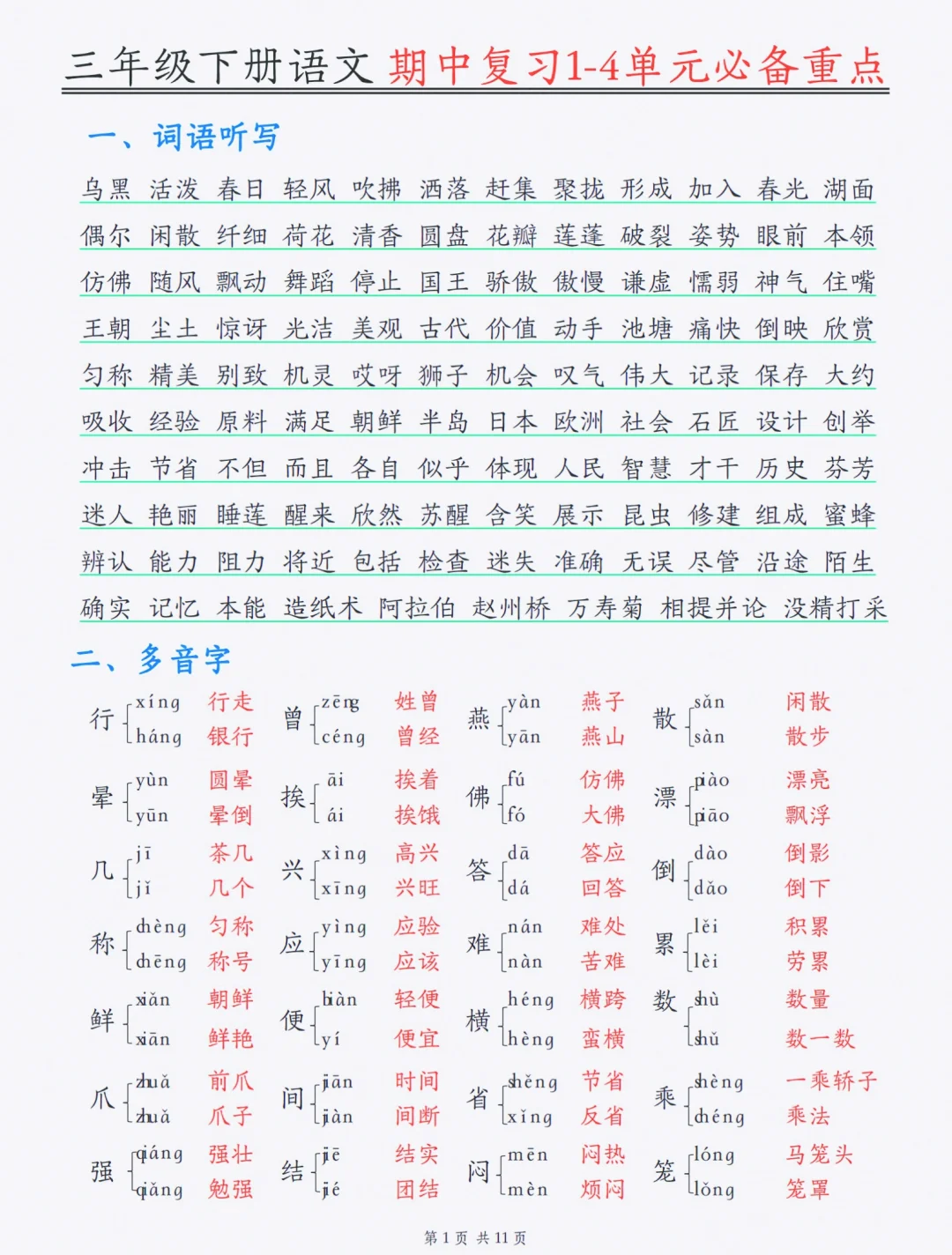 期中复习赶快冲，最后几天也有逆袭的机会