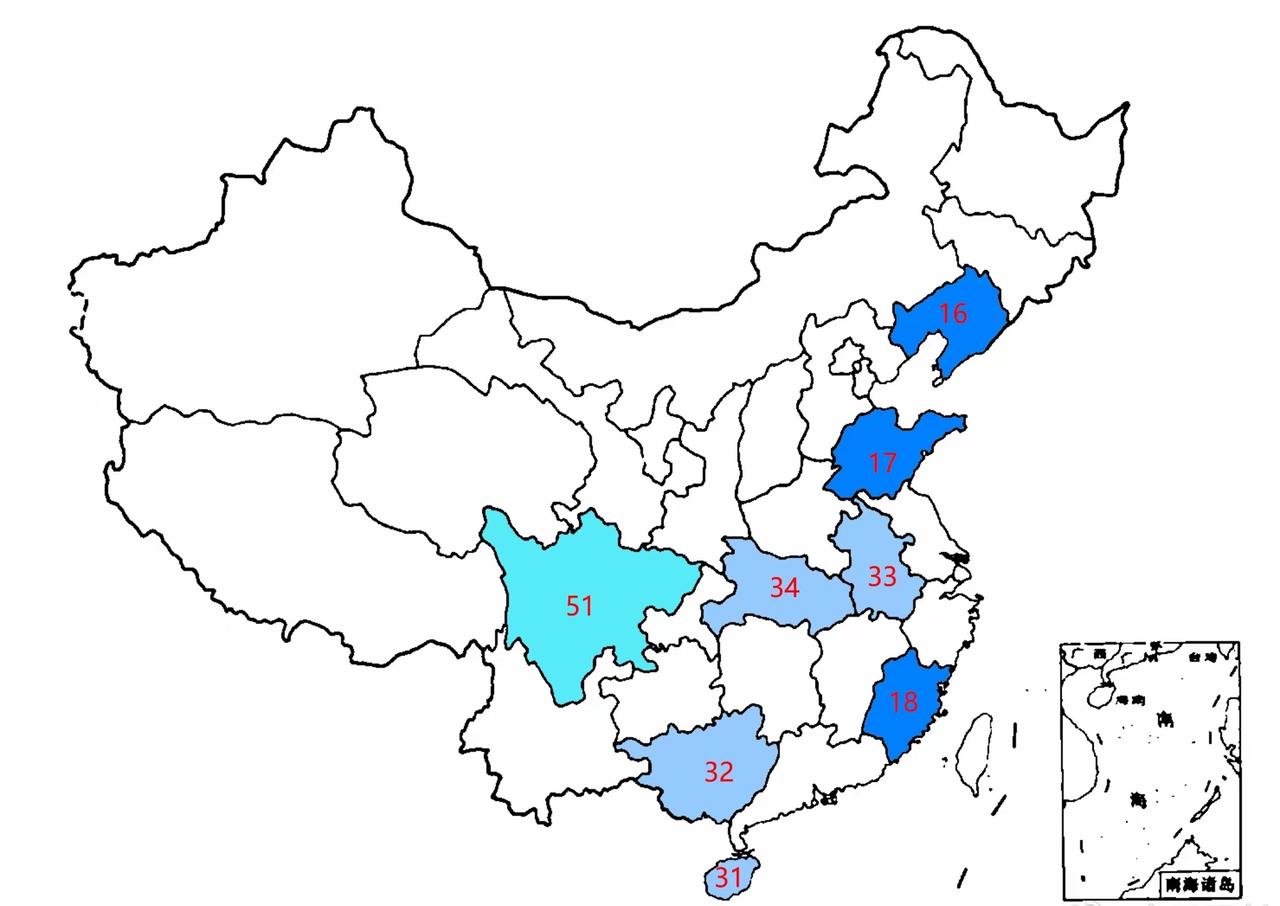 我盘点了一下，我们已经有八个省份获得了航母以及两攻的命名。这样看来确实不算多。我
