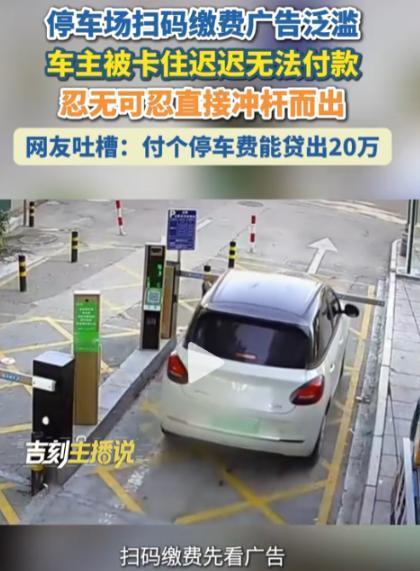 这就是国家这次要严打的原因了。8月15日，浙江一车主在停车场出口扫码缴费，本该几