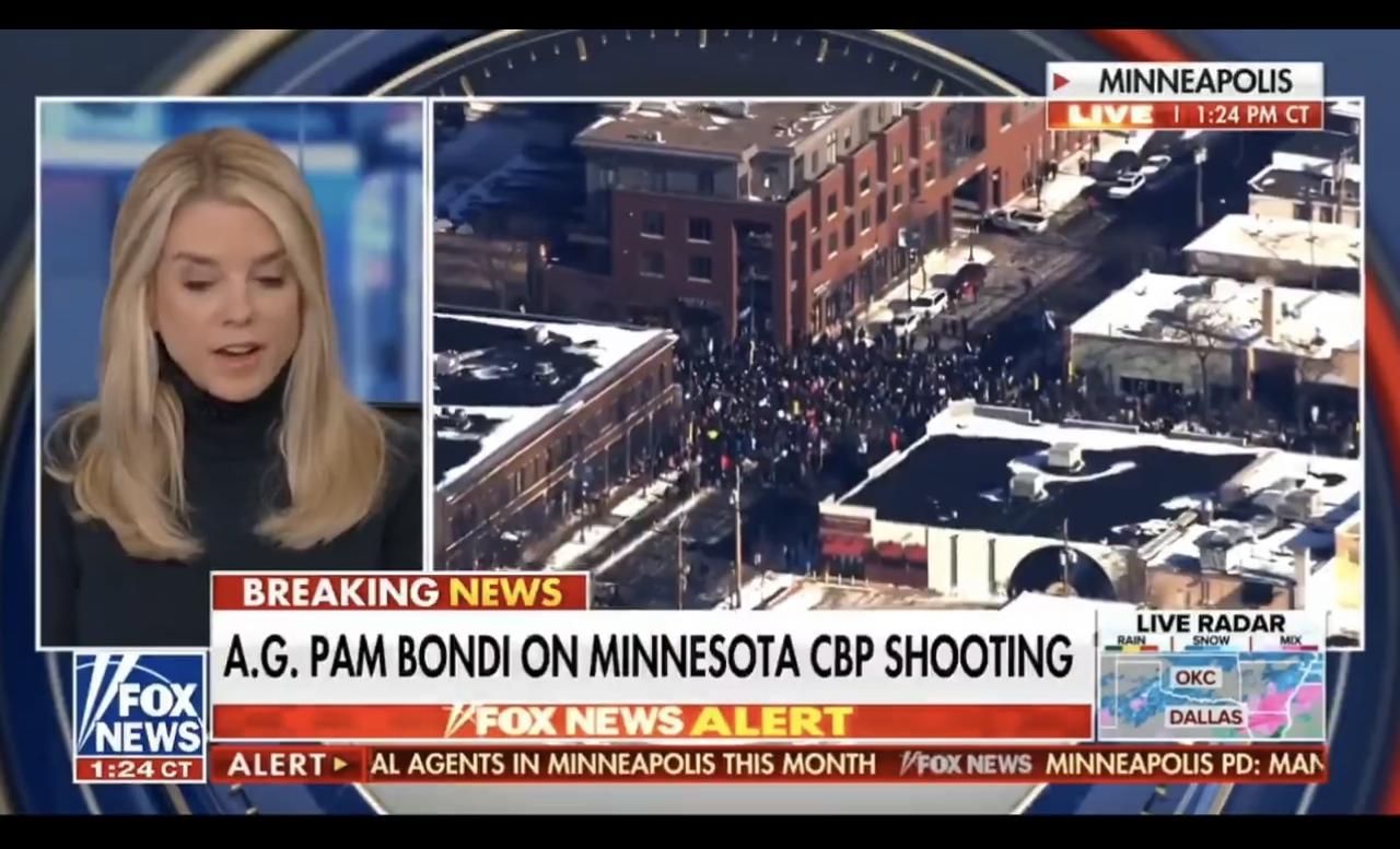 美国司法部长邦迪：

“联邦执法部门已全力投入明尼苏达州，司法部正在各个方面推进