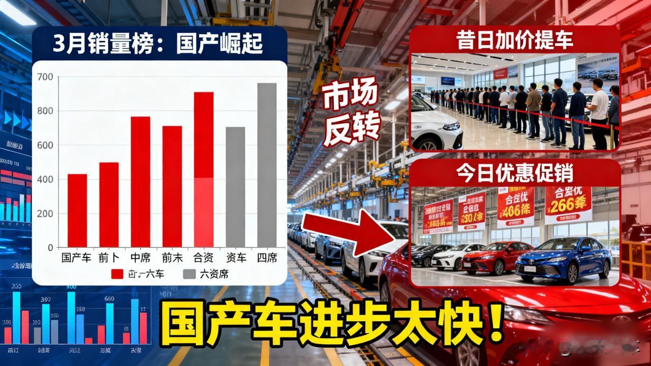 合资车的“好日子”真的到头了？

看看三月份的销量榜，前十名里国产车占了一大半。