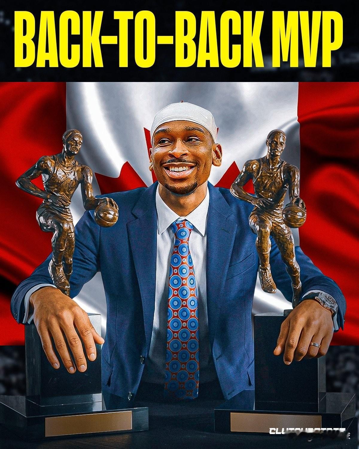 雷霆当家球星亚历山大当选本赛季常规赛MVP，他也连续2年拿到MVP！
亚历山大成
