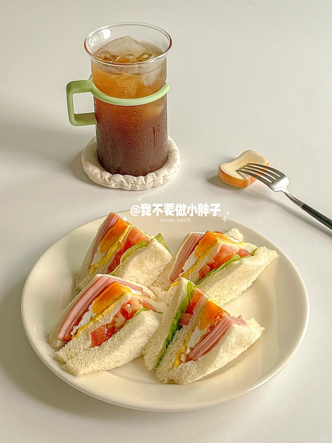 快手早餐｜火腿芝士煎蛋三明治🥪营养美味