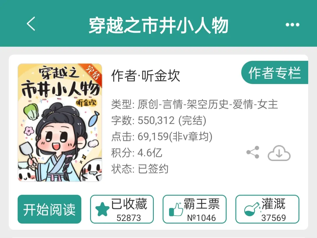 吃好喝好的温馨日常。这本还是从预收就在收藏夹，看过大大科举文真的好好看...
