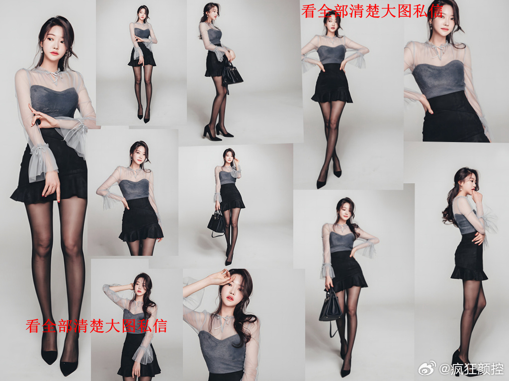 独家图库：黑色短裙搭配黑丝... ​​​